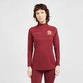 Womens Team Long Sleeve Base Layer Burgundy