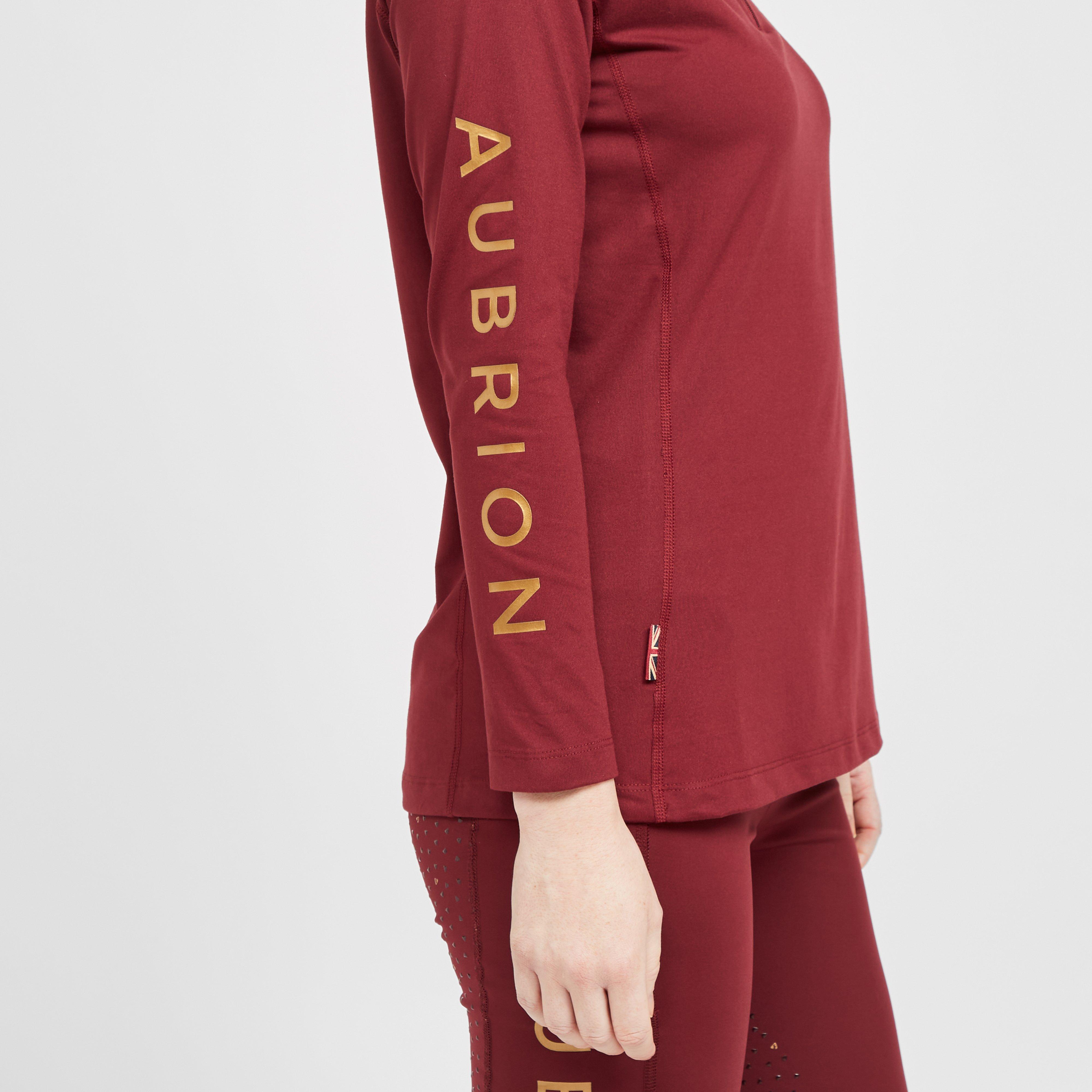 Womens Team Long Sleeve Base Layer Burgundy