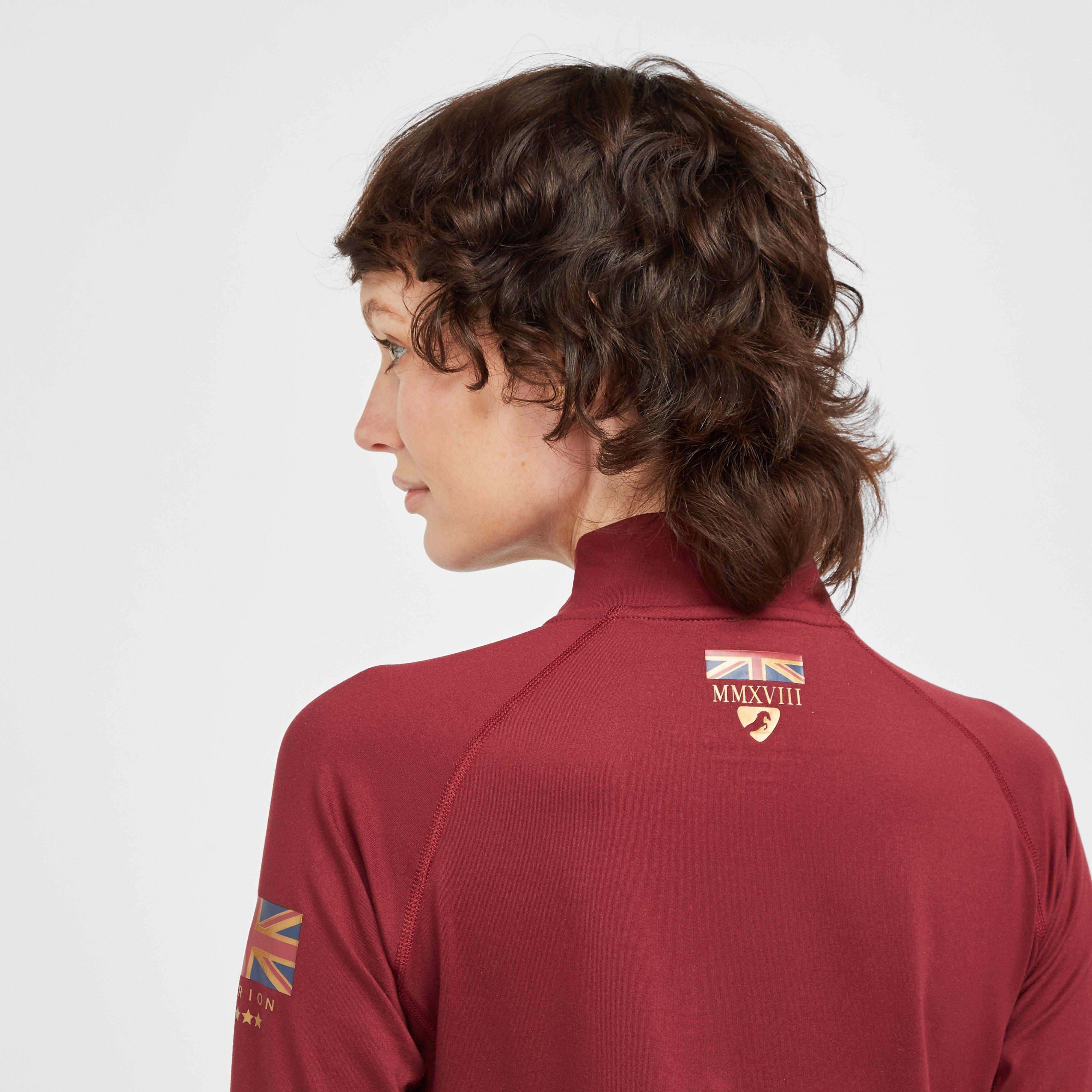Womens Team Long Sleeve Base Layer Burgundy