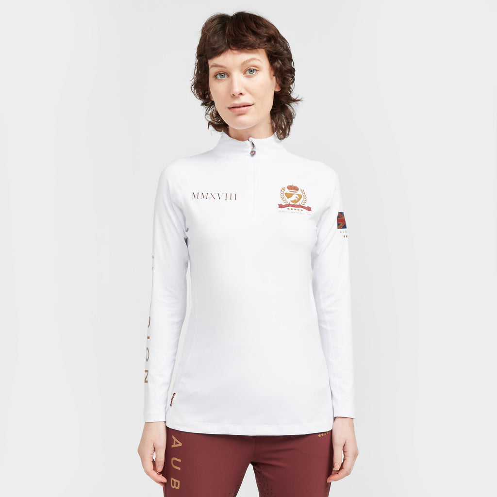 Womens Team Long Sleeve Base Layer White