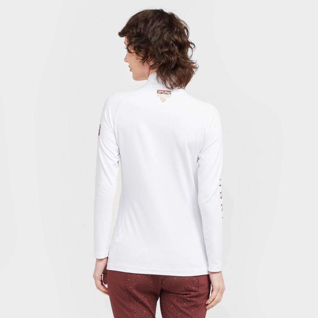 Womens Team Long Sleeve Base Layer White
