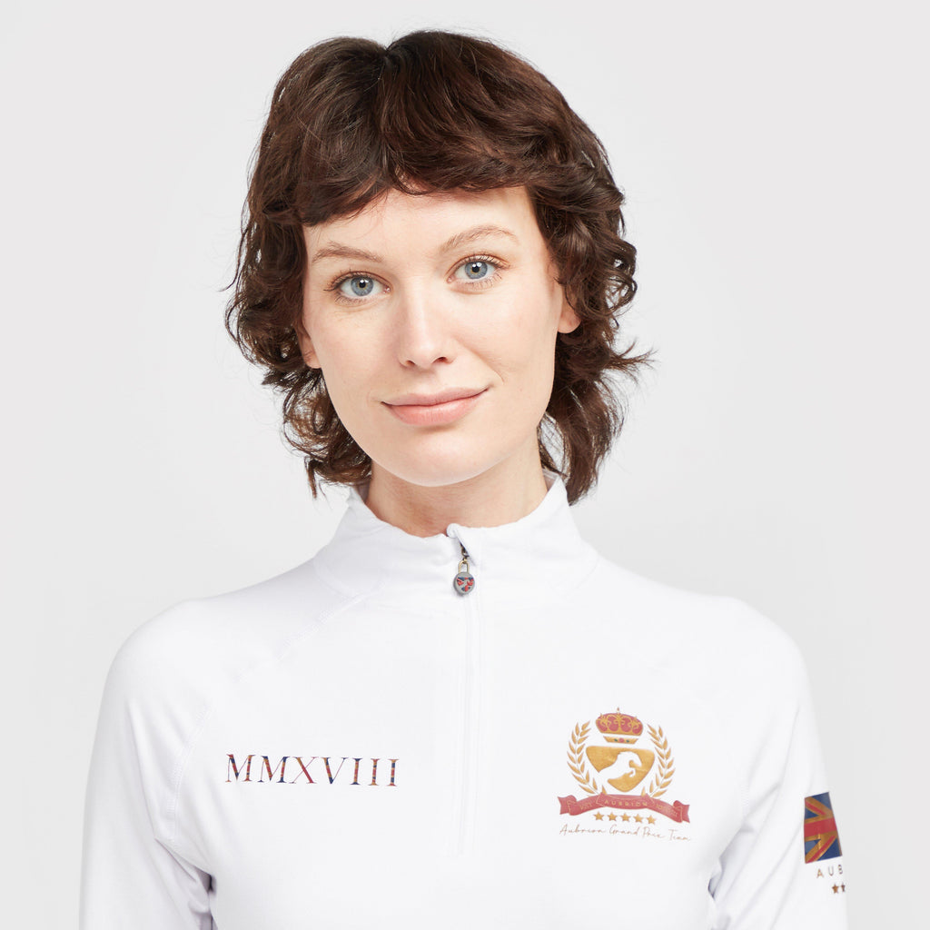 Womens Team Long Sleeve Base Layer White