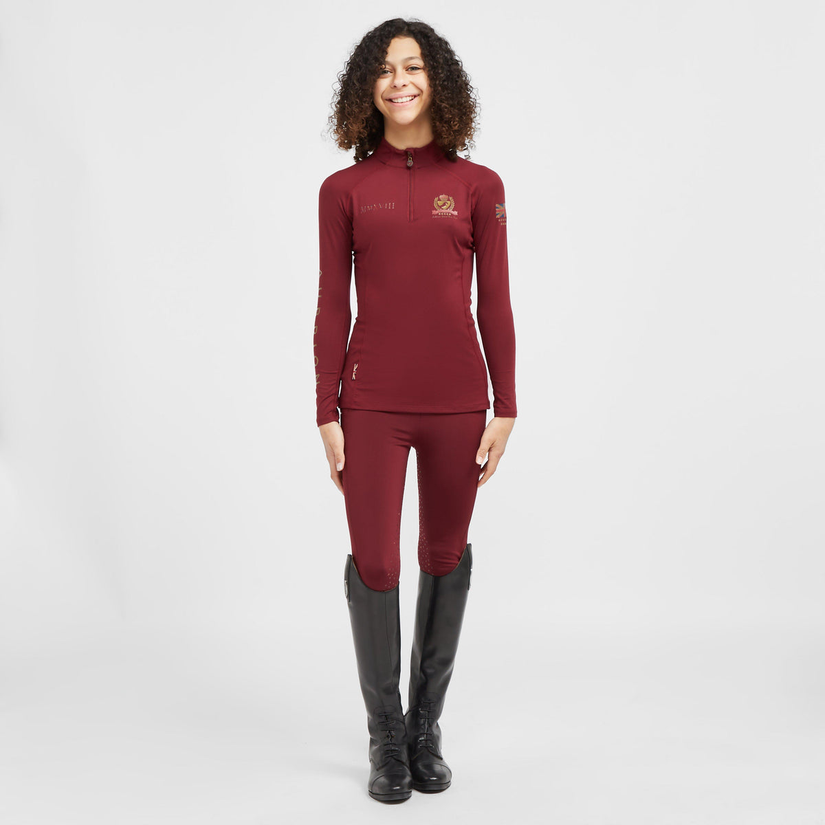 Childs Team Long Sleeve Base Layer Burgundy