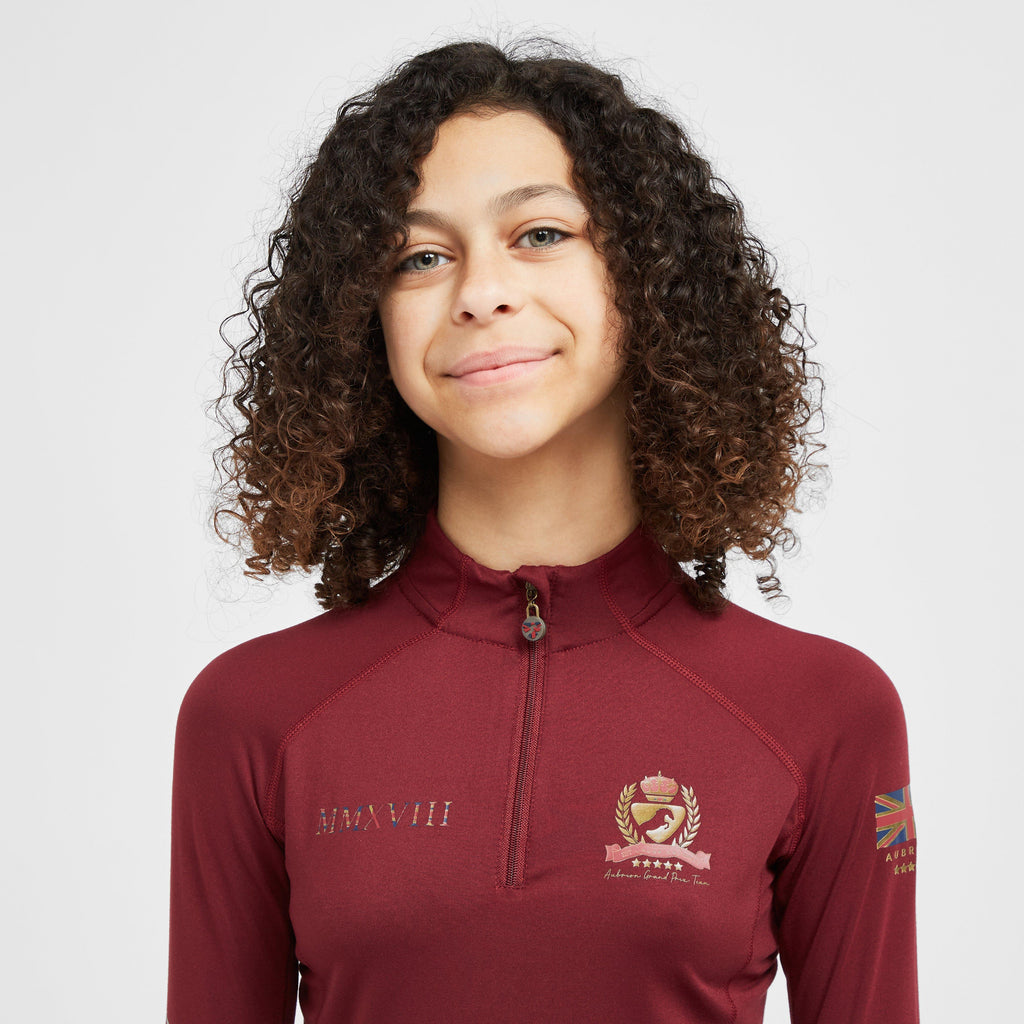 Childs Team Long Sleeve Base Layer Burgundy