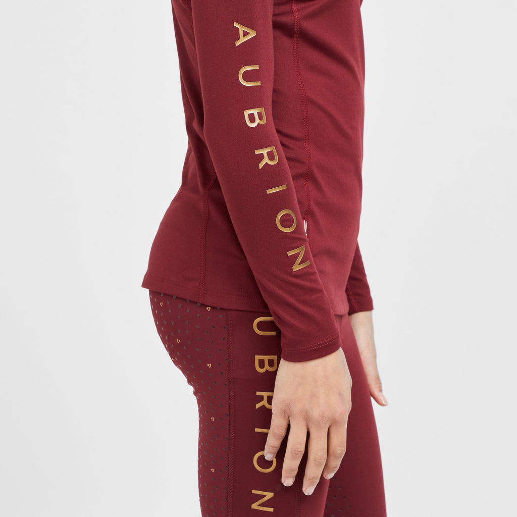 Childs Team Long Sleeve Base Layer Burgundy