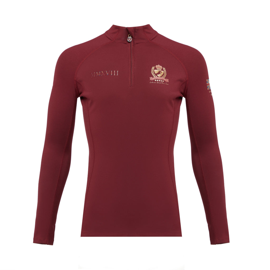 Childs Team Long Sleeve Base Layer Burgundy