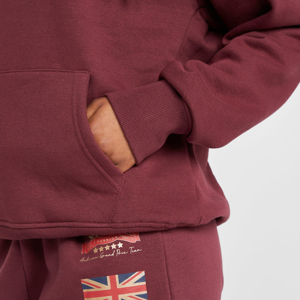Womens Team Hoodie Burgundy