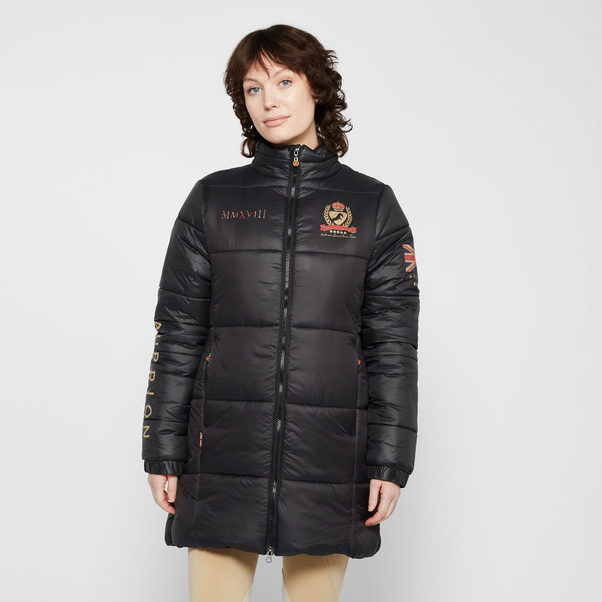 Womens Team Padded Coat Black
