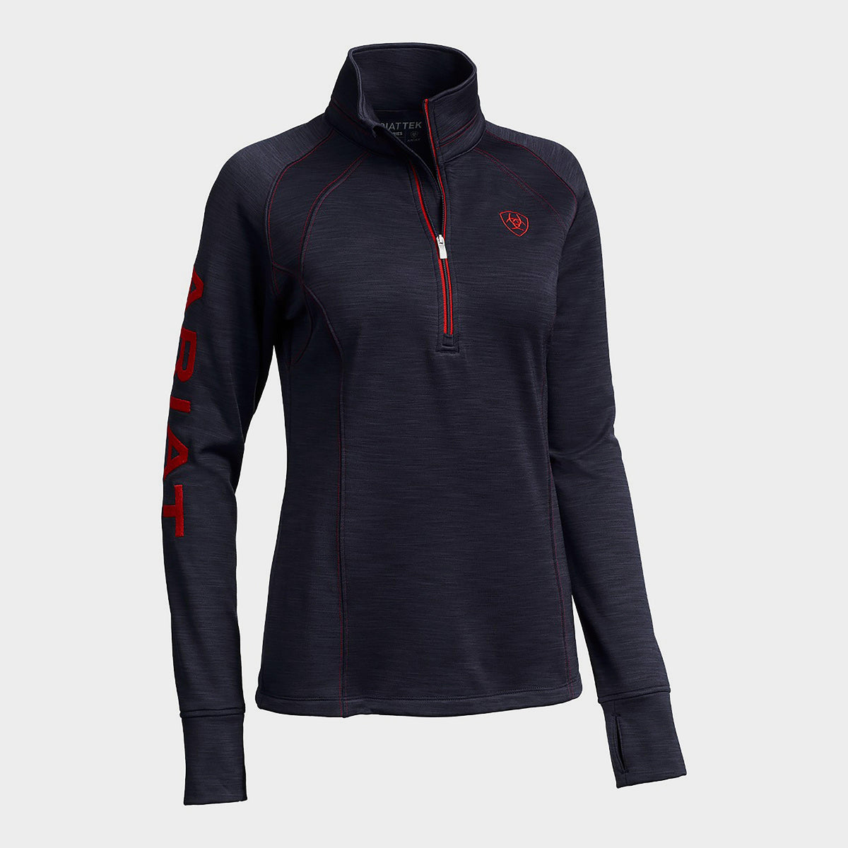 Ladies TEK Team 1/2 Zip Sweatshirt Navy Heather