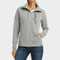 Ladies Team Logo Full Zip Sweatshirt Heather Grey