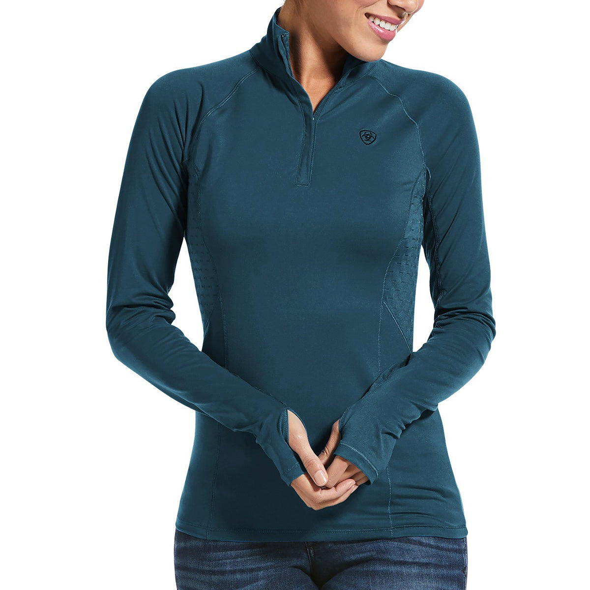 Ladies Lowell 2.0 1/4 Zip Baselayer Eurasian Teal