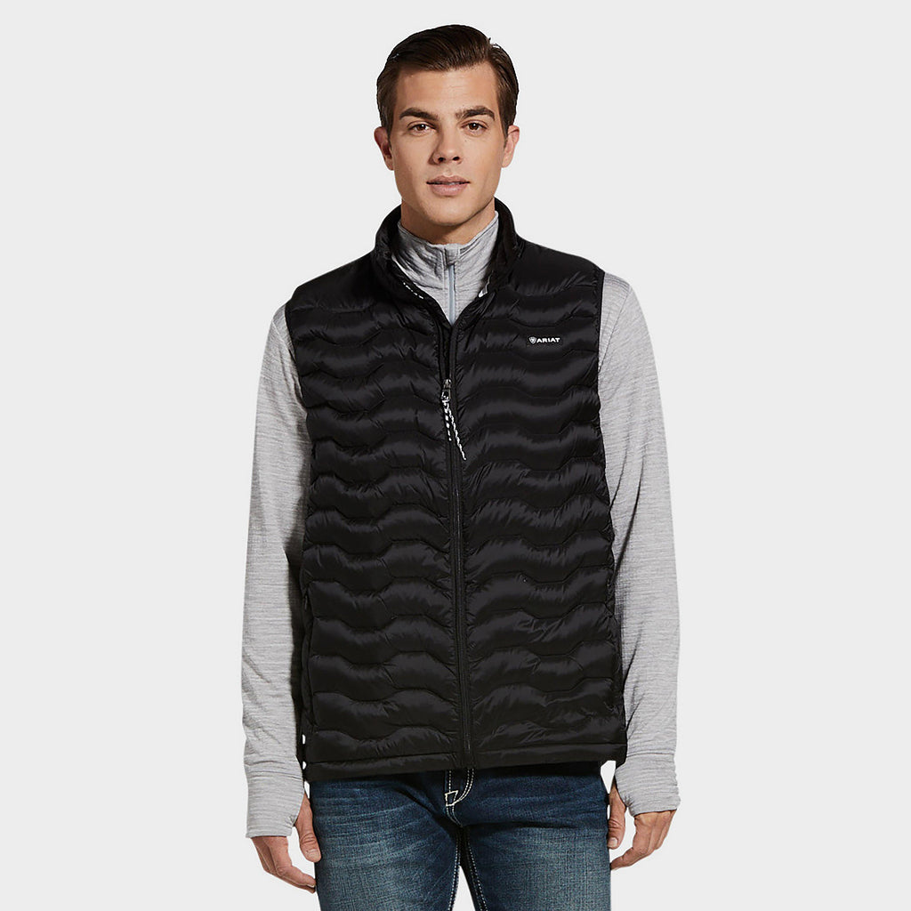 Mens Ideal V Down Gilet Black