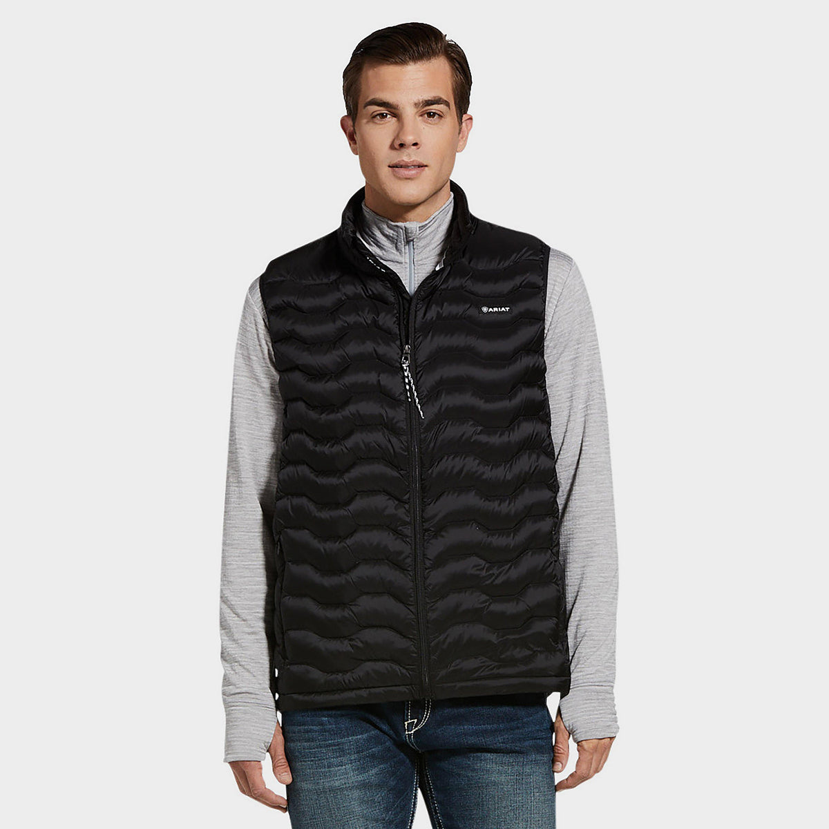 Mens Ideal V Down Gilet Black
