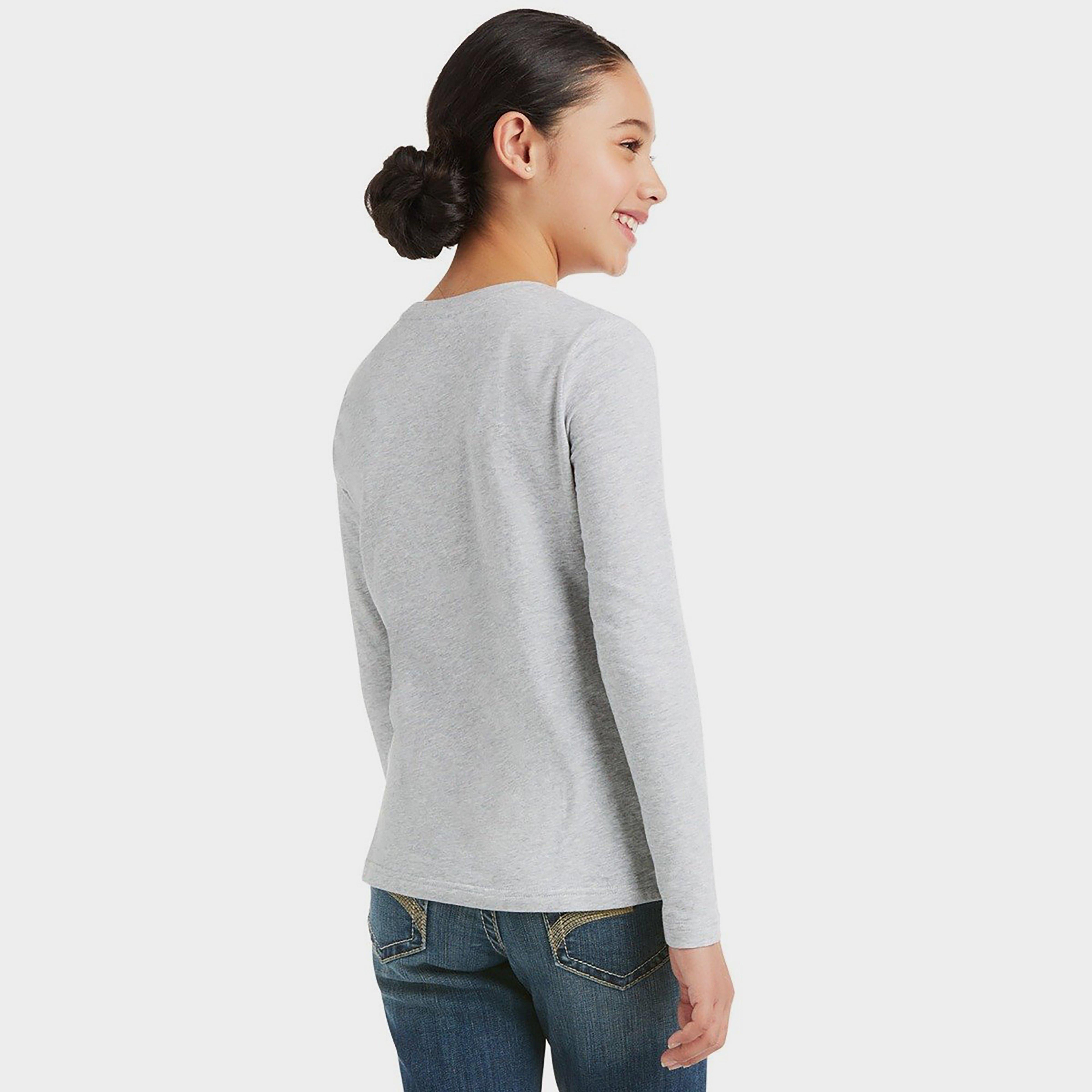 Childs Unicorn Long Sleeve T-Shirt Heather Grey