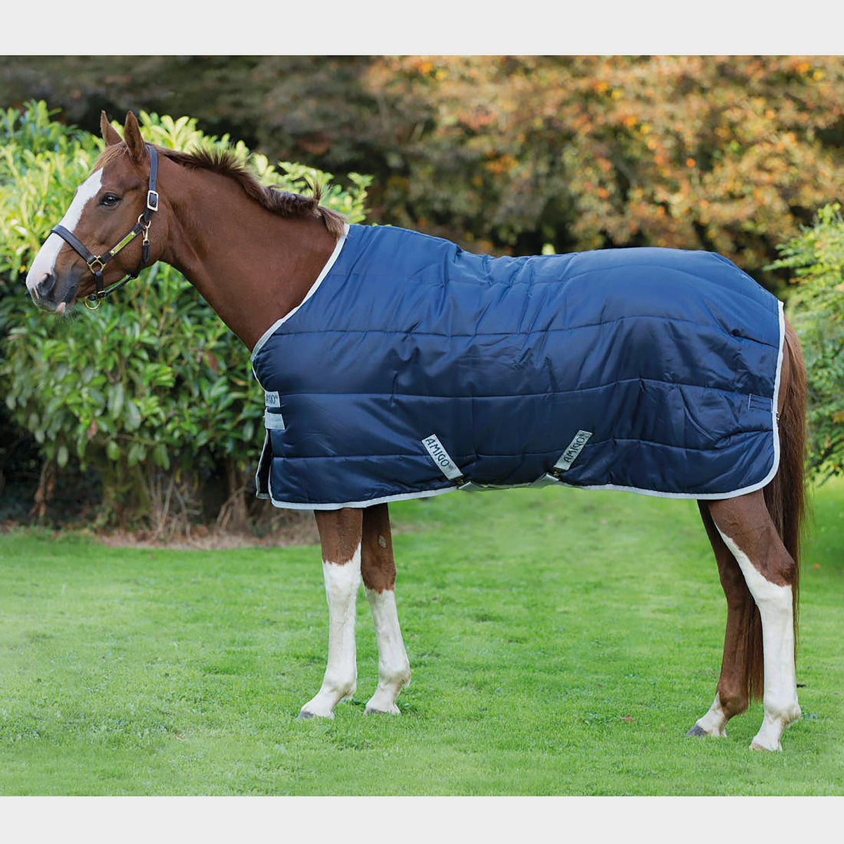 Amigo Insulator 200g Medium Weight Standard Neck Stable Rug Navy/Silver