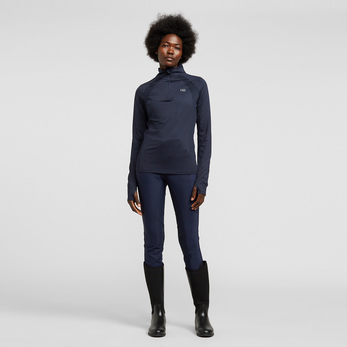 Womens Aveen Technical Long Sleeve Top Navy