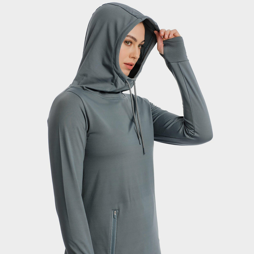 Womens Technical Hooded Fleece Winter Ocean