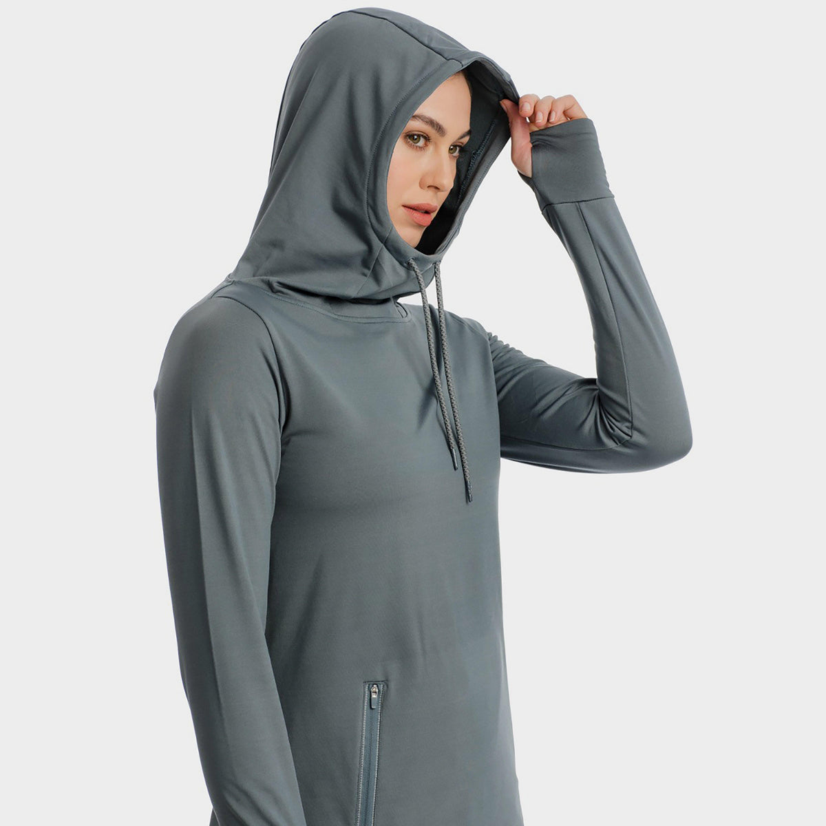 Womens Technical Hooded Fleece Winter Ocean