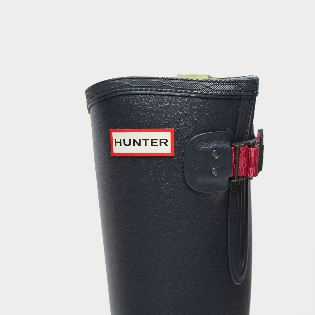 Womens Balmoral Neoprene Side Adjustable Wellington Boots Navy/Peppercorn