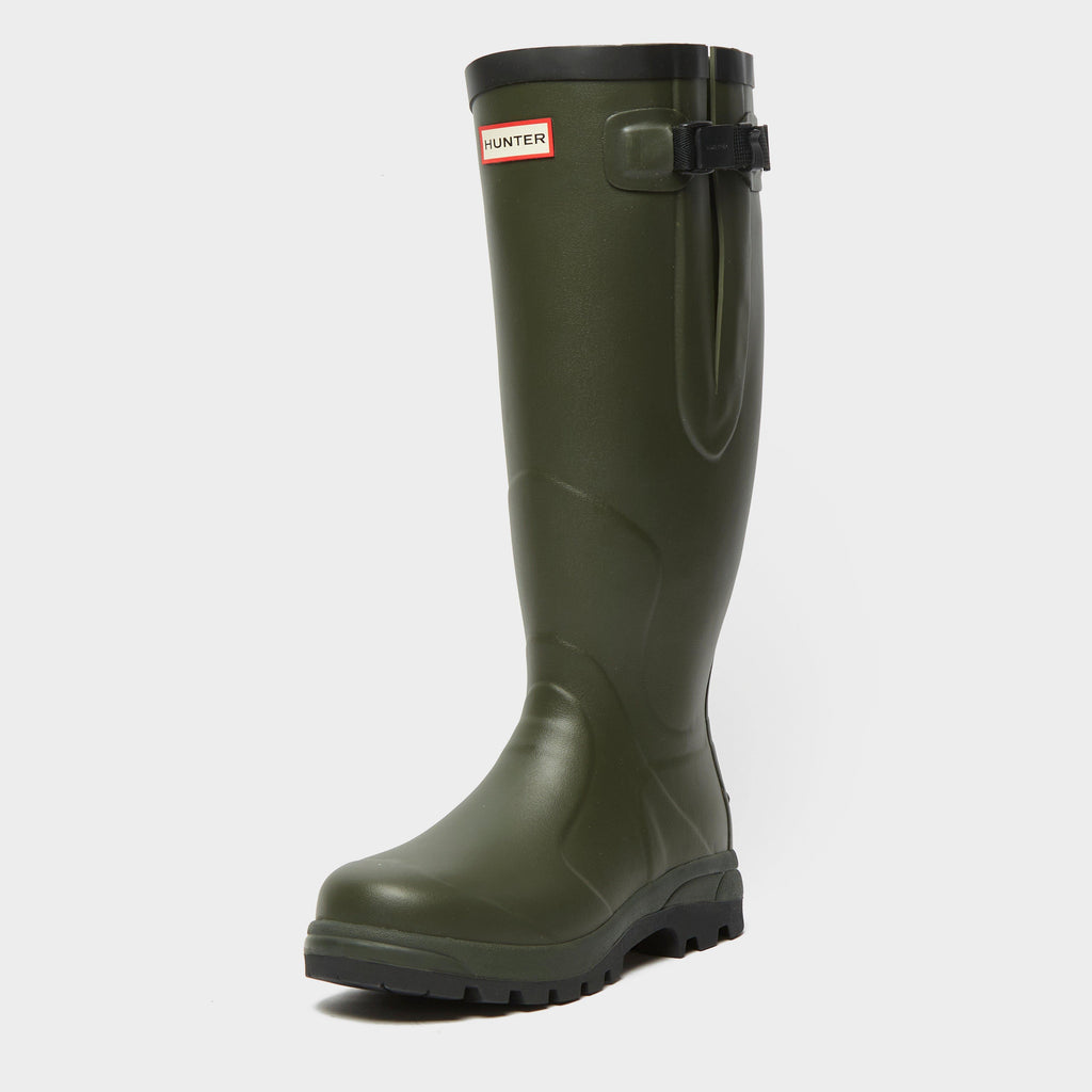 Unisex Balmoral Classic Side Adjustable Wellington Boots Dark Olive