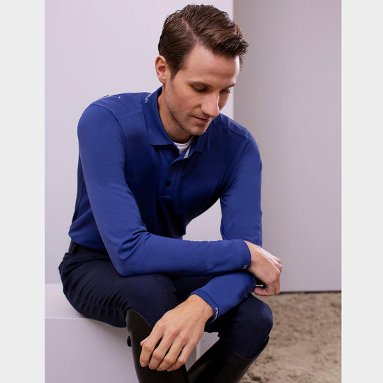 Mens Noah Long Sleeve Polo Twilight