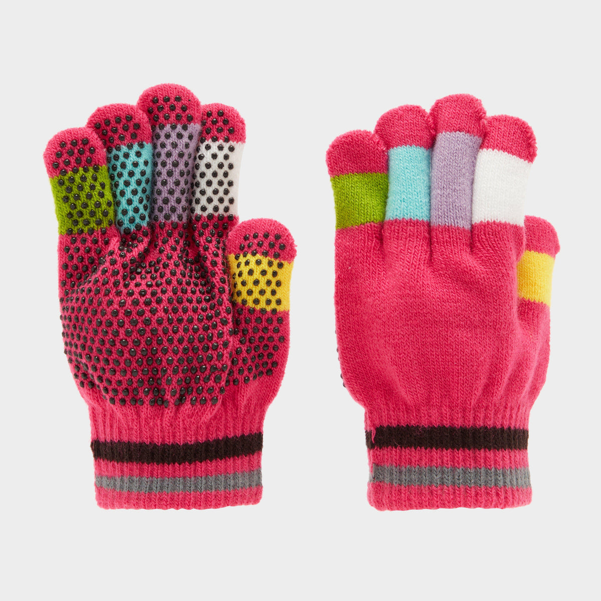 Childs Magic Pimple Riding Gloves Pink Multi