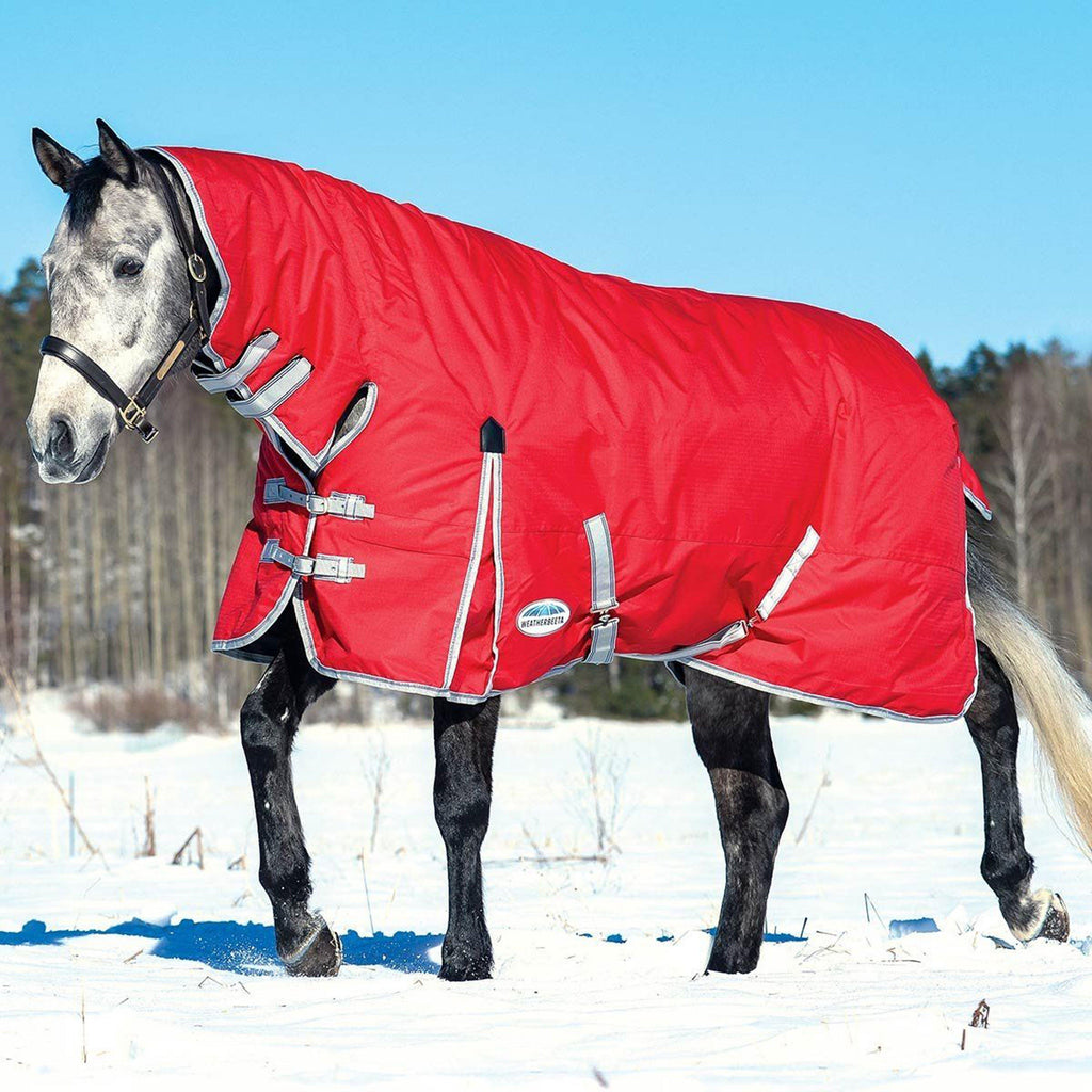 ComFiTec Classic 300g Heavyweight Combo Turnout Rug Red/Silver/Navy
