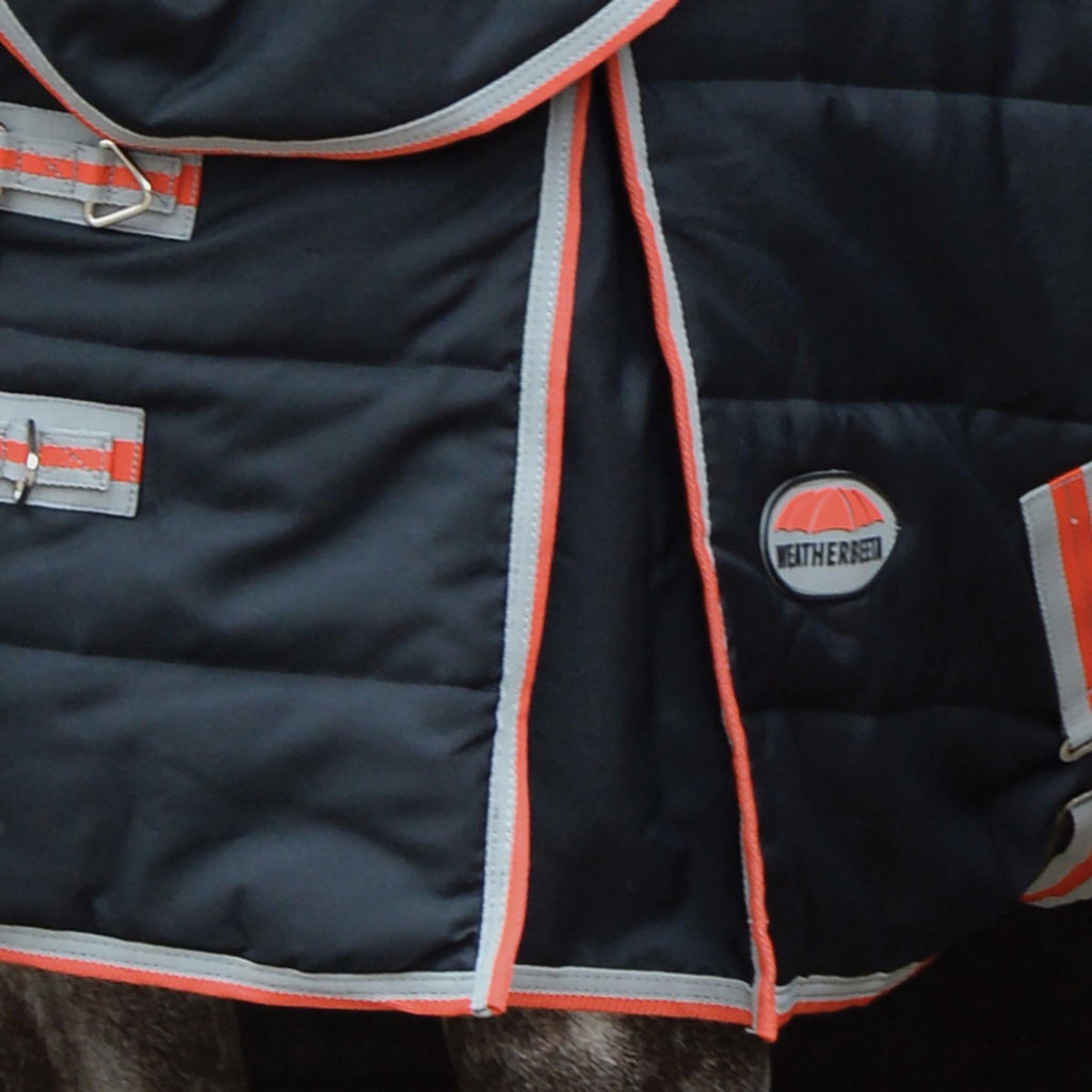 ComFiTec Therapy-Tec Channel Quilt 220g Medium Weight Detach-A-Neck Stable Rug Black/Red/Silver