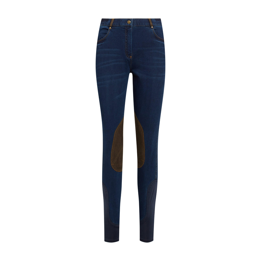 Womens Shona Denim Breeches Blue Denim