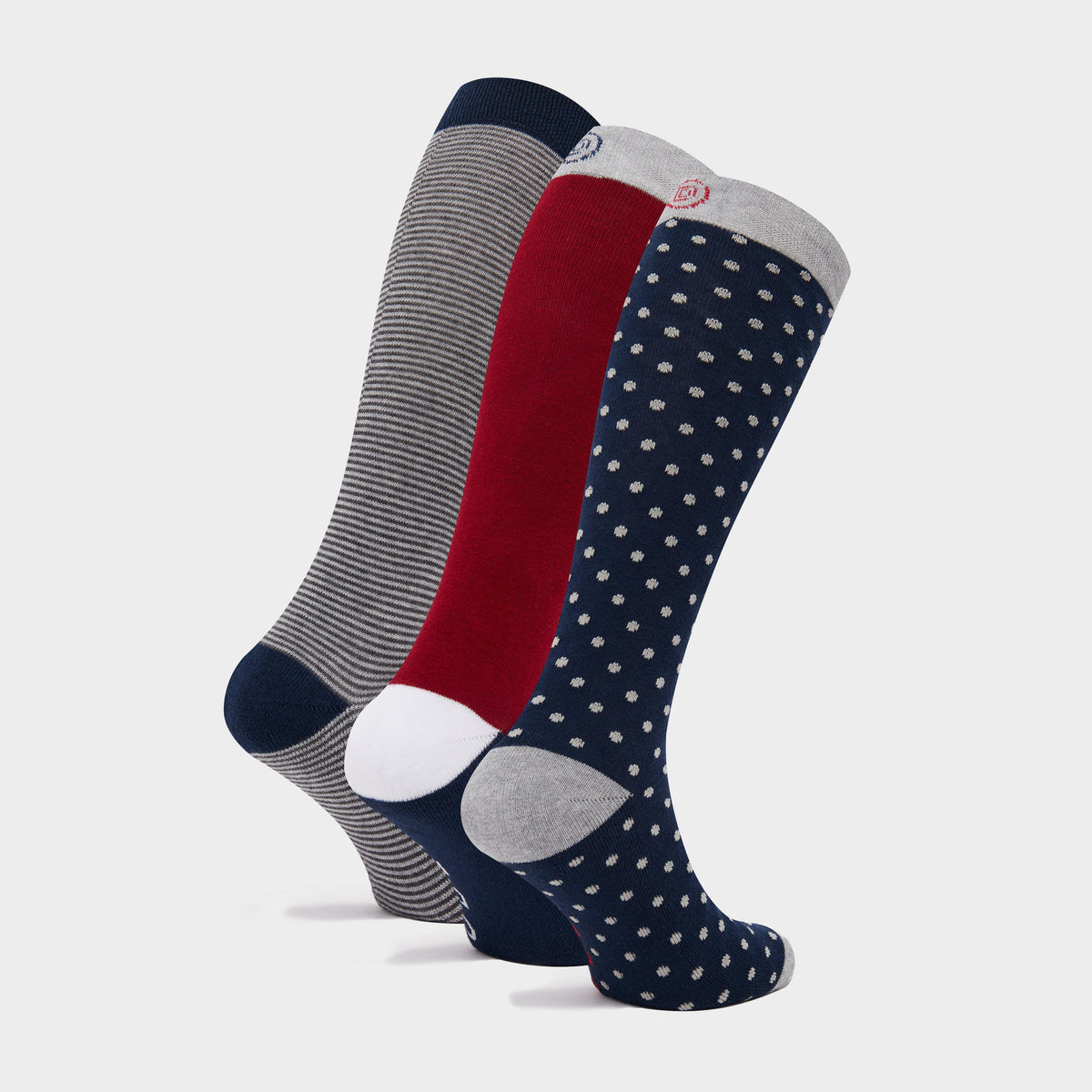 Classic Socks 3 Pack Burgundy
