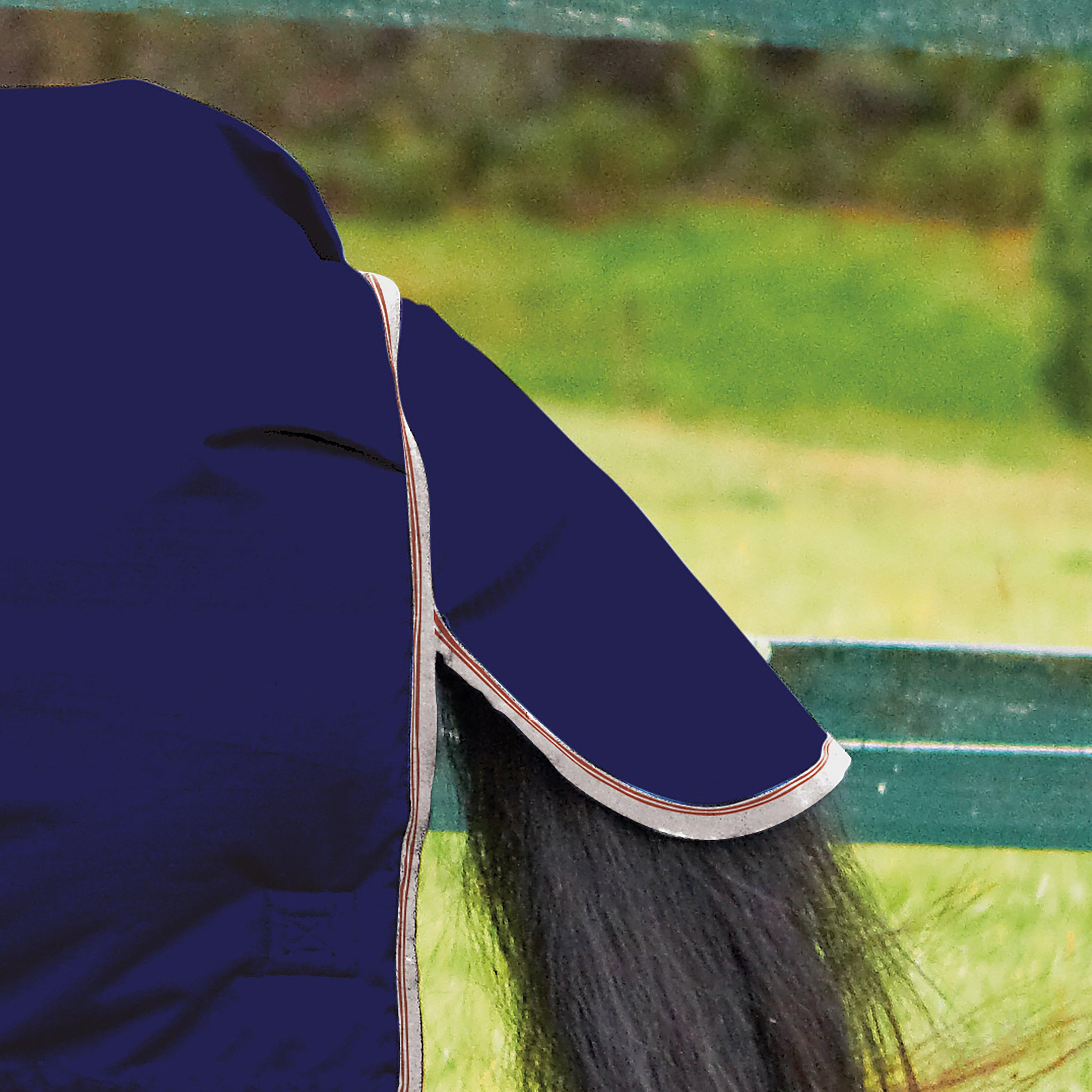 ComFiTec Classic 100g Medium/Lite Weight Combo Turnout Rug Red/Silver/Navy