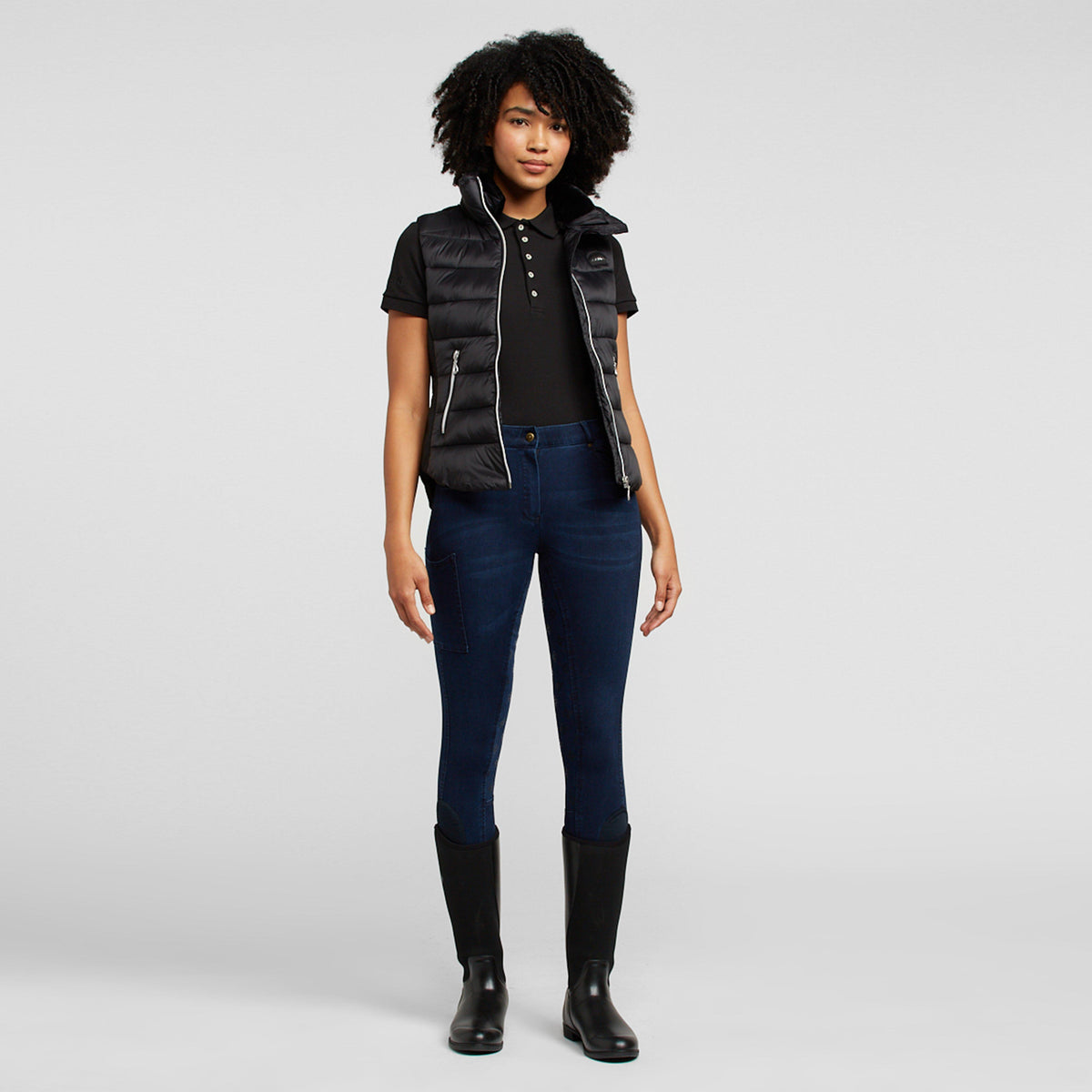 Womens Dion Puffer Vest Black