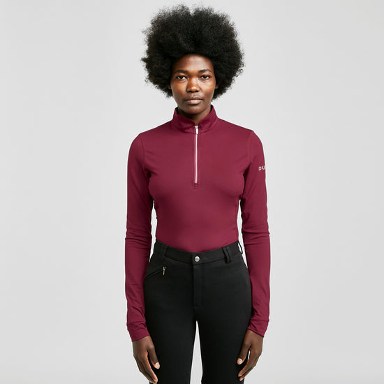 Womens Kylee Long Sleeve Top Deep Crimson Red