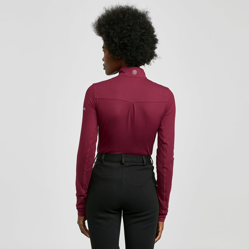 Womens Kylee Long Sleeve Top Deep Crimson Red