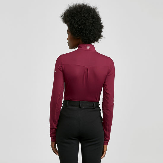 Womens Kylee Long Sleeve Top Deep Crimson Red