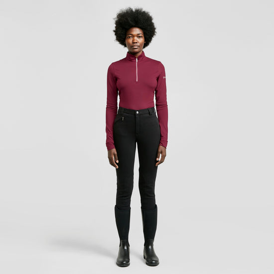 Womens Kylee Long Sleeve Top Deep Crimson Red