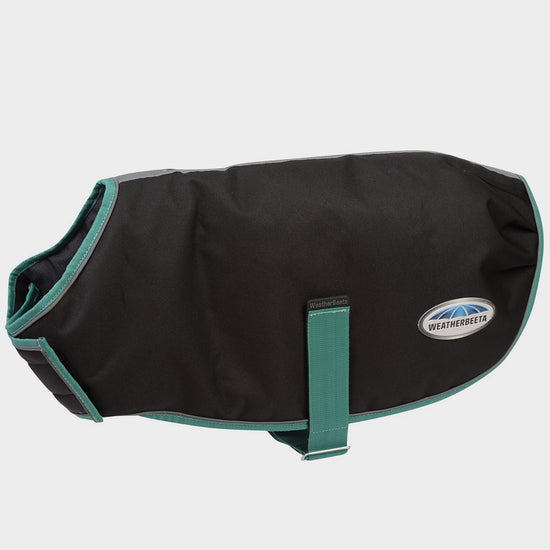 Green-Tec 900D 50g Lightweight Plus Dog Coat Black/Bottle Green