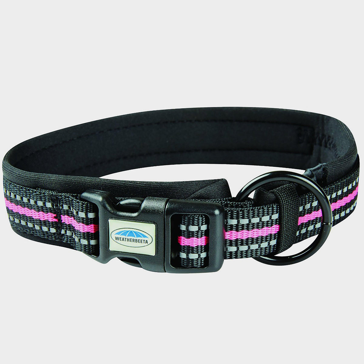 Reflective Dog Collar Black/Pink