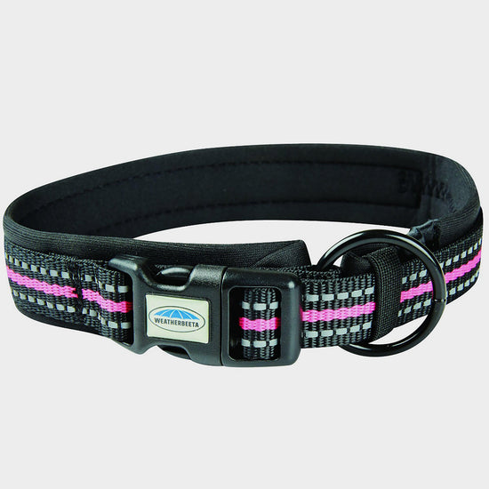 Reflective Dog Collar Black/Pink