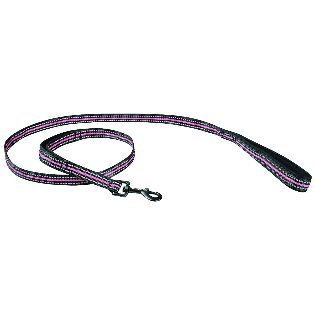 Reflective Dog Lead Black/Pink