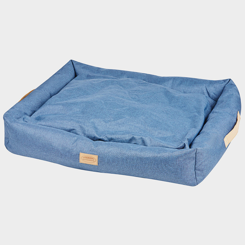 Square Dog Bed Blue Denim