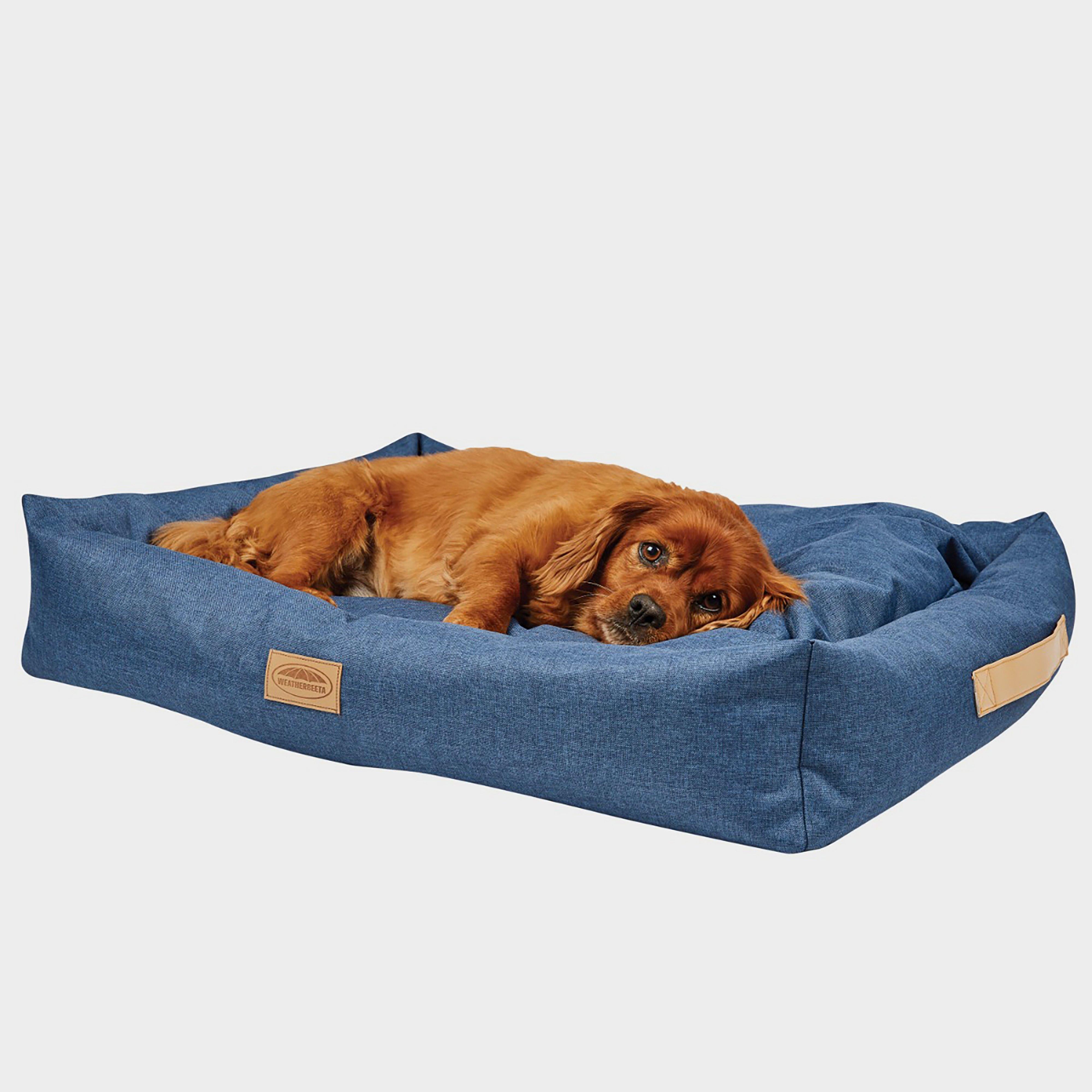 Square Dog Bed Blue Denim