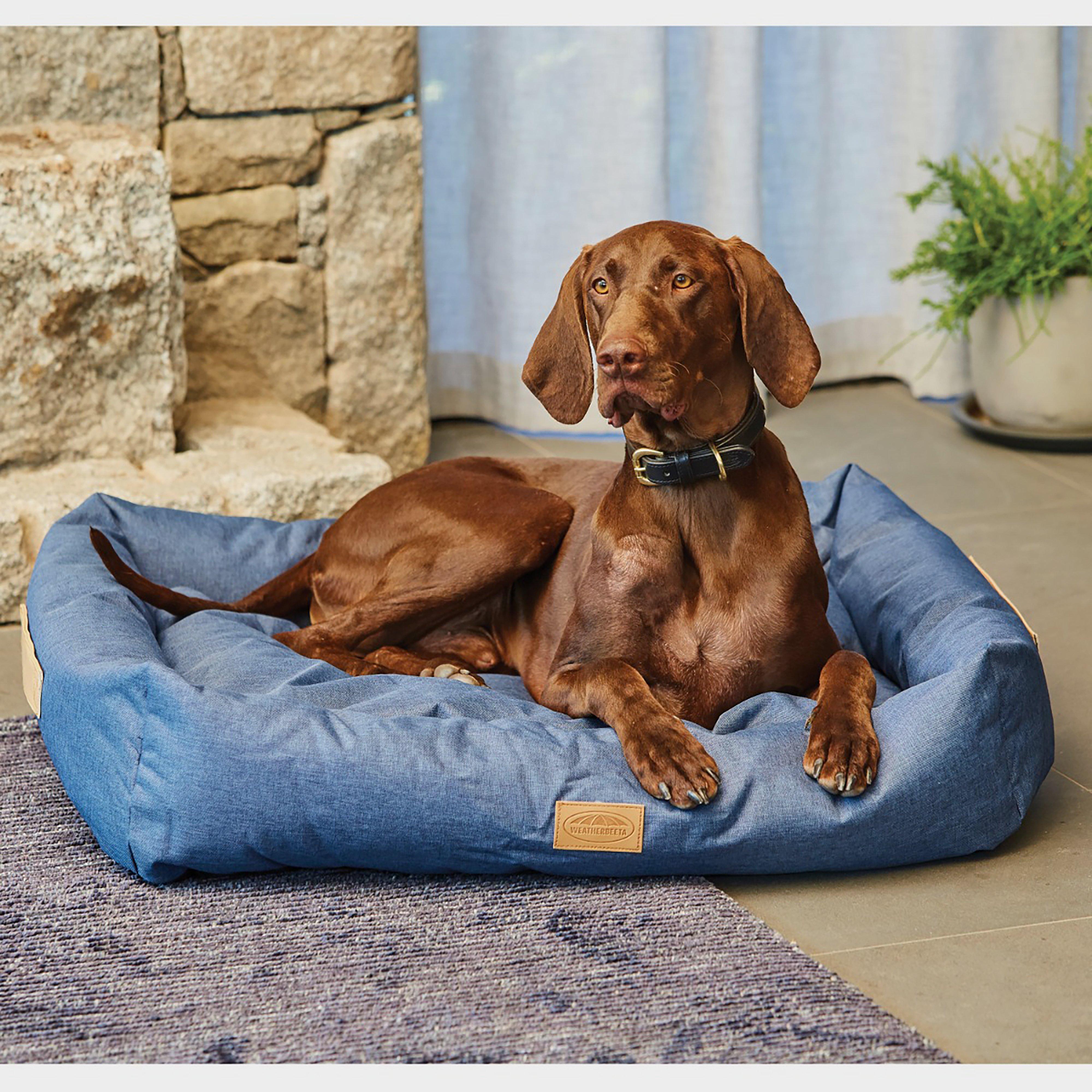 Square Dog Bed Blue Denim