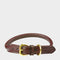 Rolled Leather Collar Brown