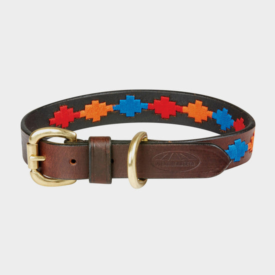 Polo Leather Collar Beaufort Brown/Red/Orange/Blue