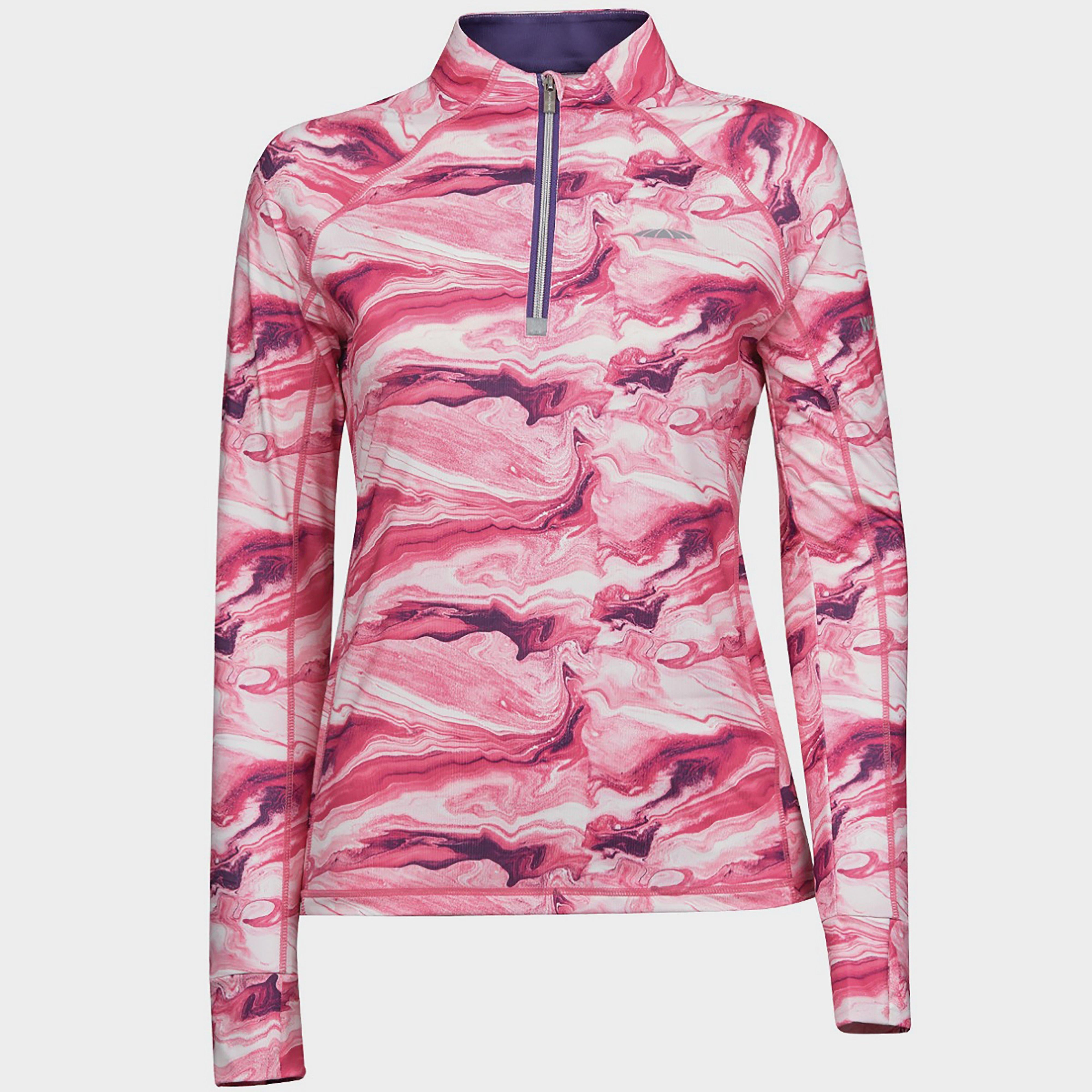 Long Sleeve Ruby Marble Top Pink Swirl Marble