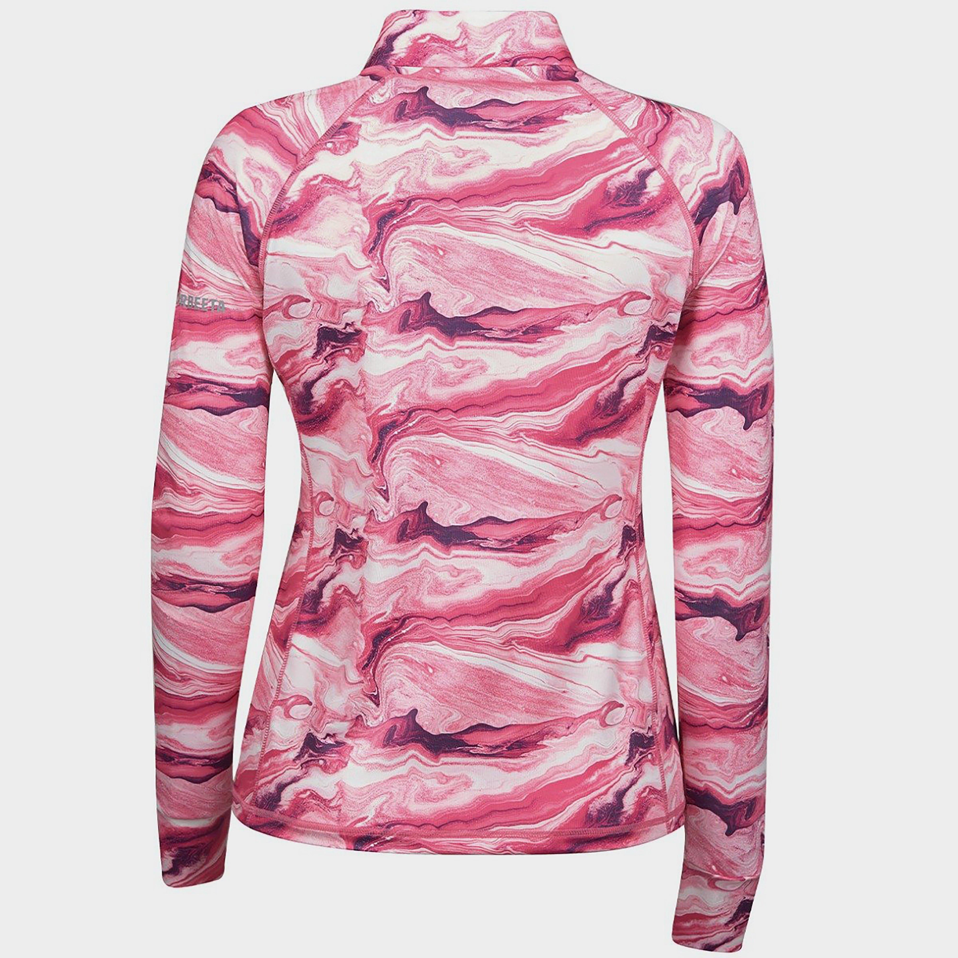 Long Sleeve Ruby Marble Top Pink Swirl Marble