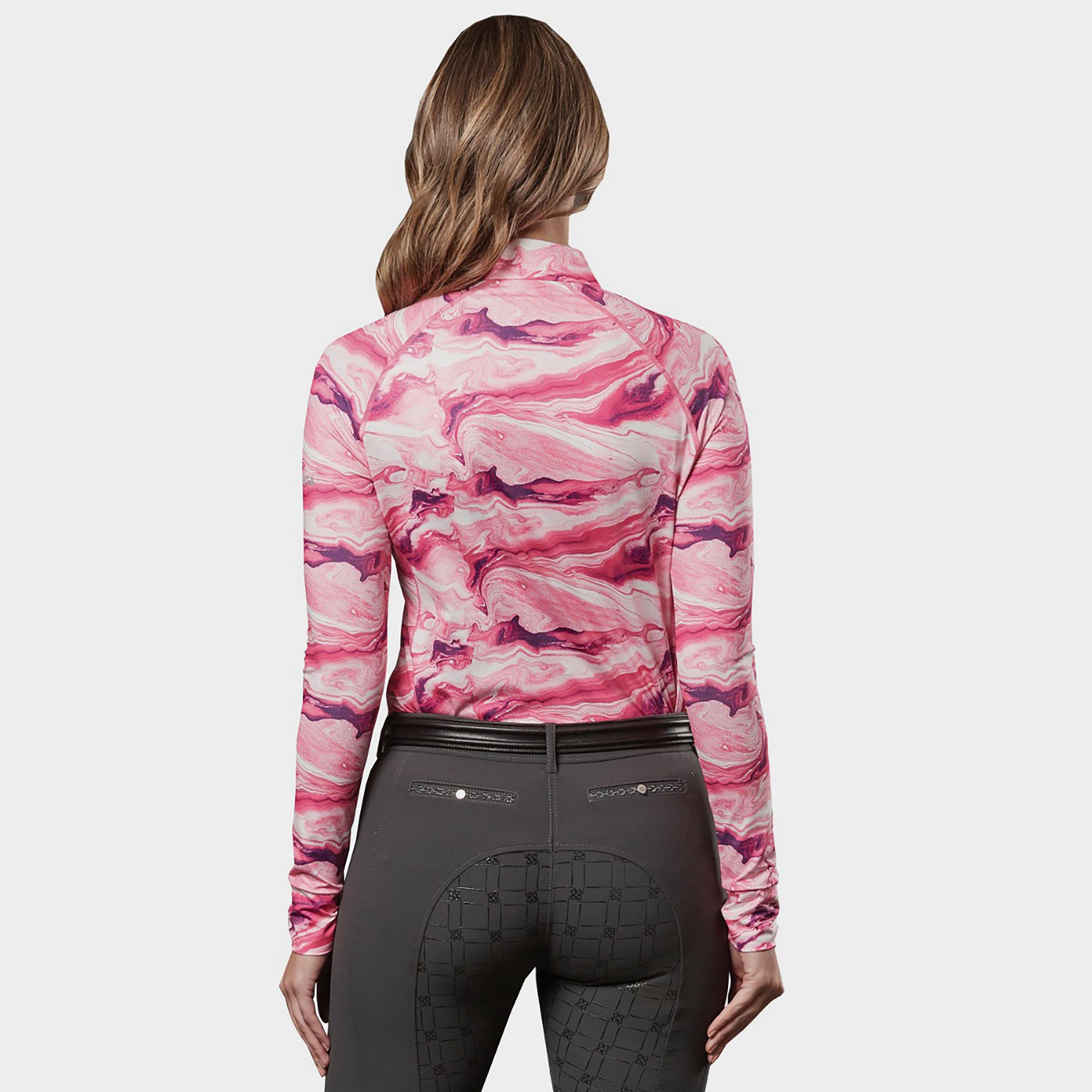 Long Sleeve Ruby Marble Top Pink Swirl Marble