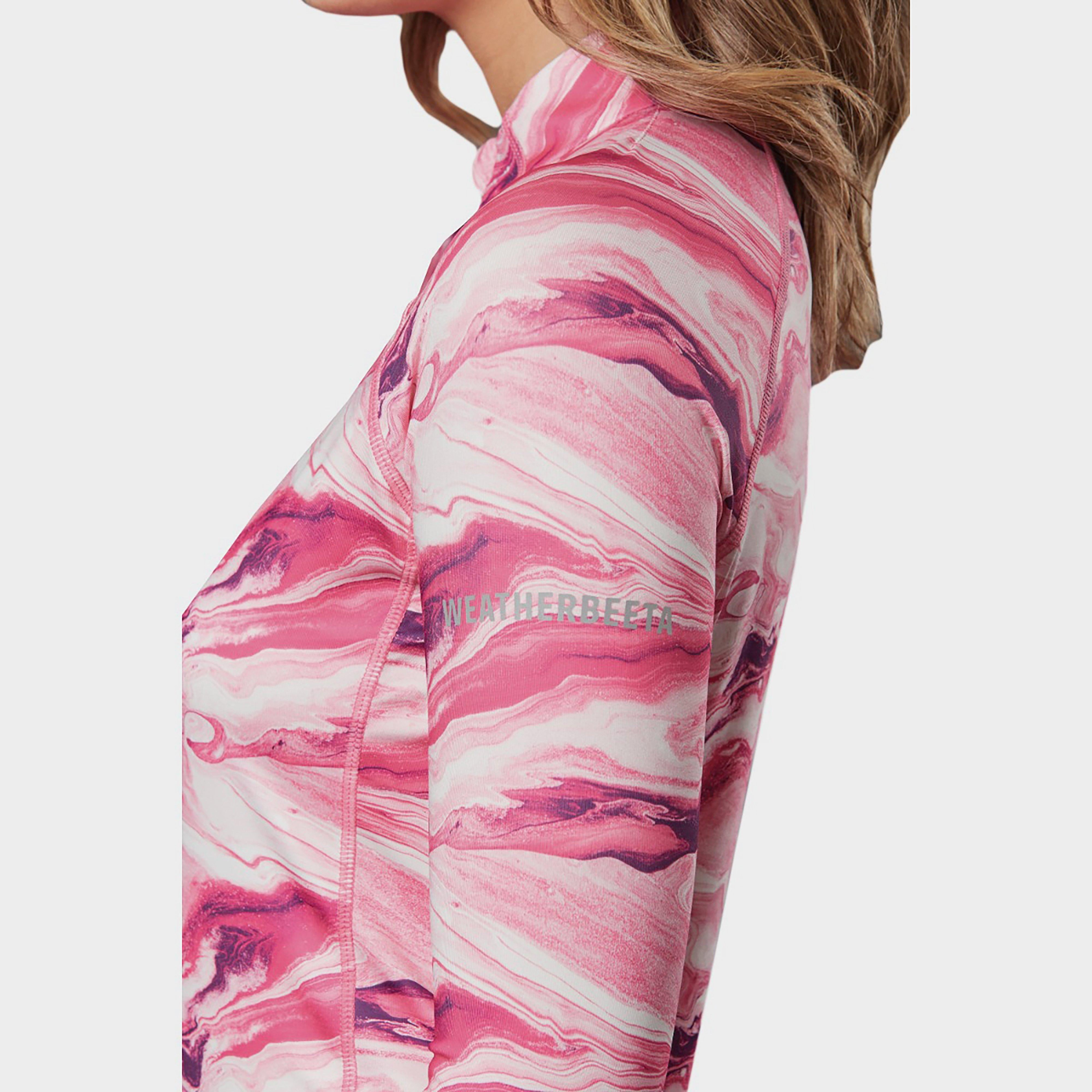 Long Sleeve Ruby Marble Top Pink Swirl Marble