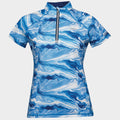 Short Sleeve Ruby Marble Top Blue Swirl Marble